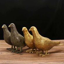 古玩杂项黄铜鸽子摆件和平鸽子一对铜信鸽爱情鸽子家居装饰工艺品