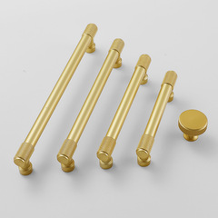 花紋滾花拉手衣櫥櫃門鋁合金拉手黑金簡約輕奢把手北歐式抽屜單孔