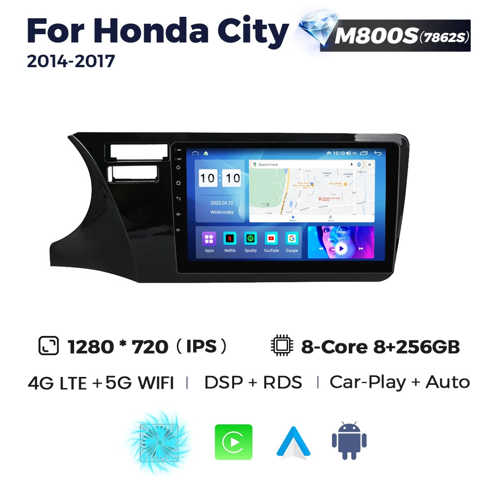Подходит для Honda CITY 15-21 Android крупноэкранная центральная мультимедийная навигационная панель 8+256ГБ