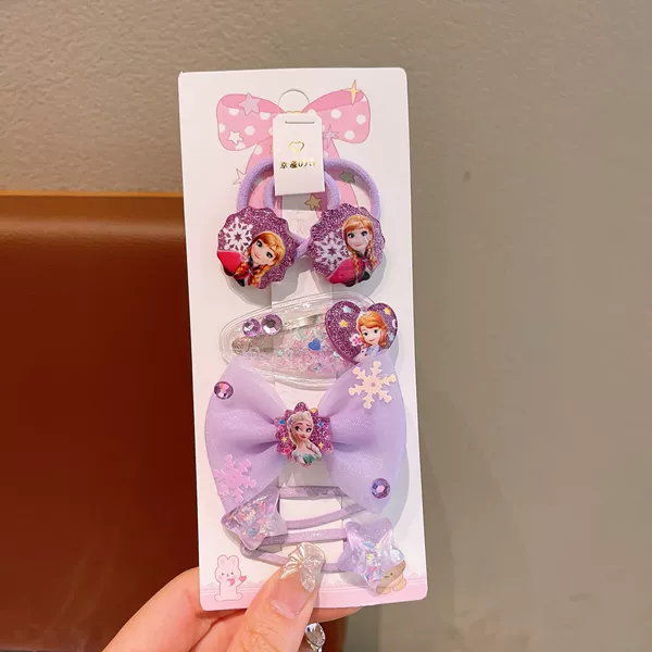 Purple small princess costume, hair rope, hairgrip