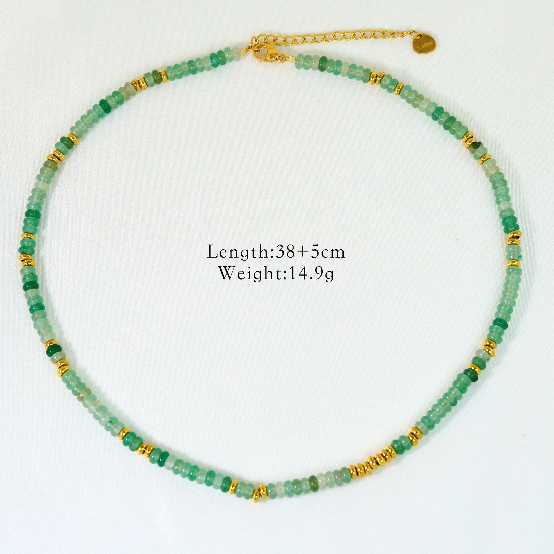 Elegant Lady Simple Style Natural Stone Titanium Steel Geometric Plating Women's Jewelry Set display picture 8