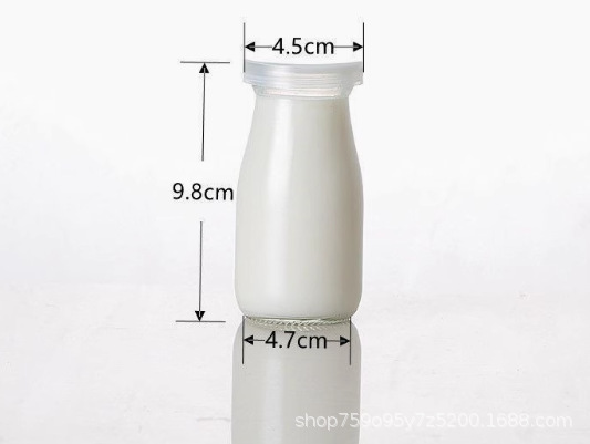 生乳瓶 ガラスミルクバー 特製牛乳瓶 ヨーグルト瓶 200ml250ml500ml キャップ付きヤギミルク瓶|undefined