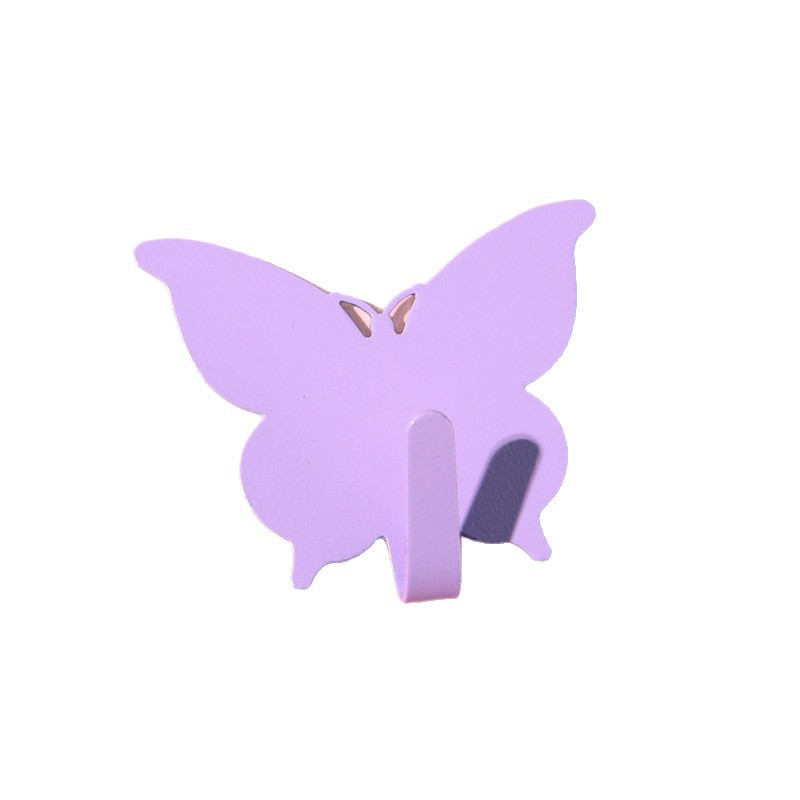 Gancho de mariposa fuerte sin agujeros ins viento encantador gancho adhesivo de corazón de niña decoración de pared de habitación gancho adhesivo de alto valor visual