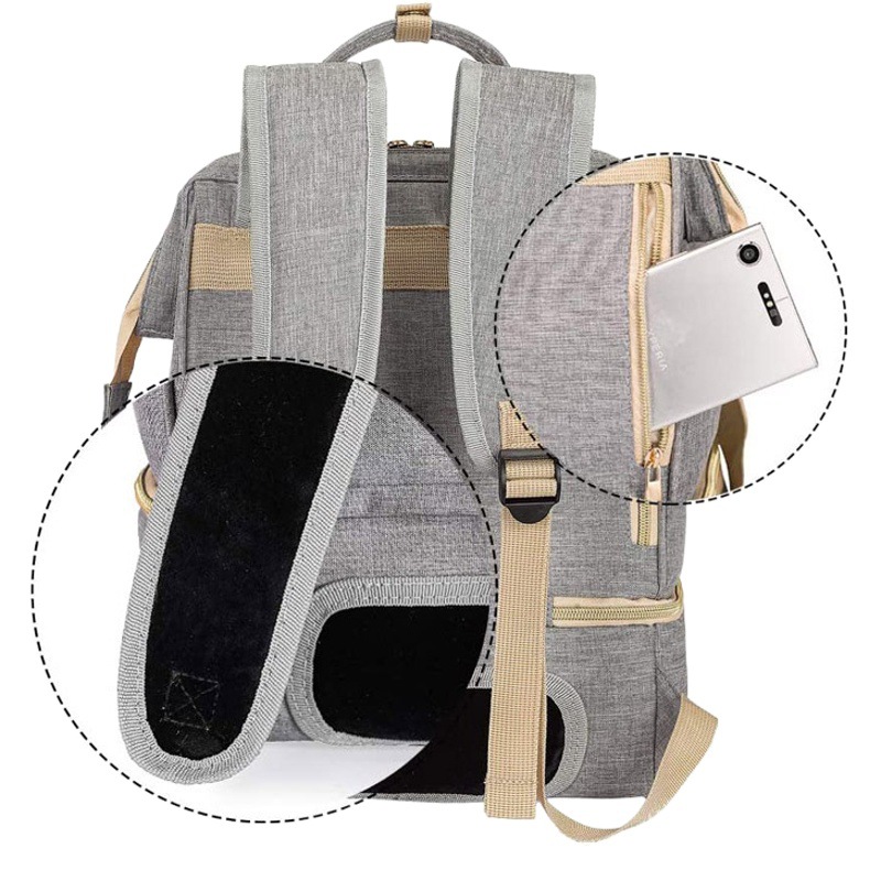 Bolsa de momia multifuncional bolsa materna e infantil Trabajo Portátil Bolsa refrigerada bolsa de leche materna Almacenamiento de leche bolsa de hielo bolsa de almuerzo de doble capa