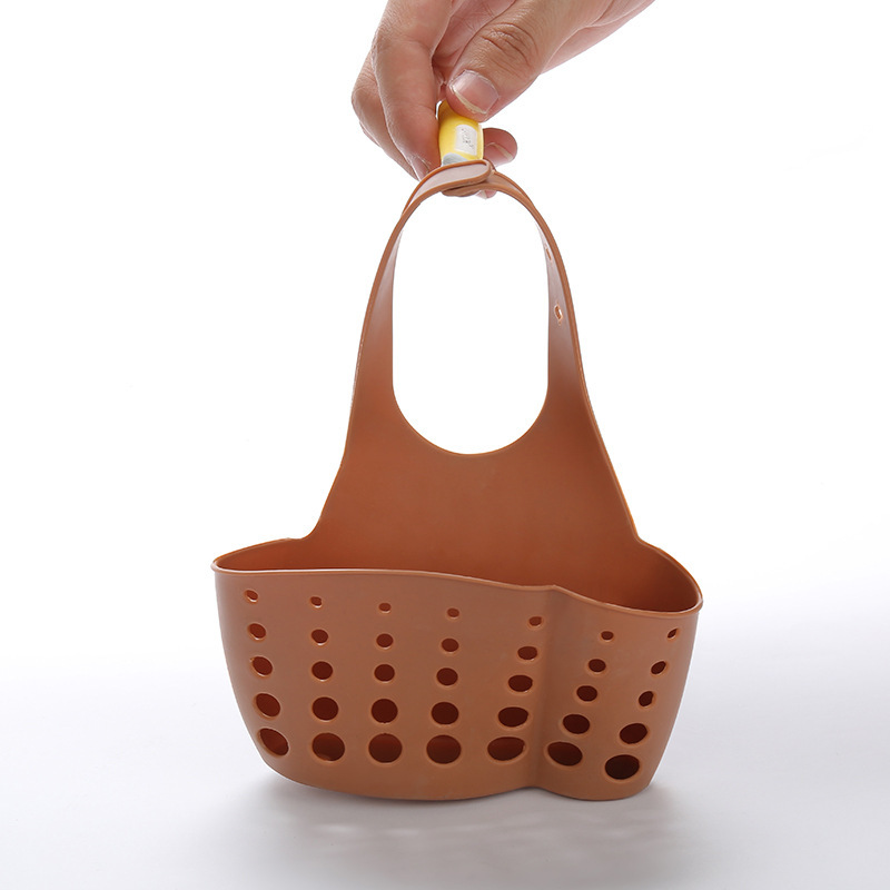 Creativo ajustable cesta de drenaje Snap fregadero de almacenamiento cesta colgante de cocina cesta de almacenamiento fregadero cesta colgante en stock al por mayor