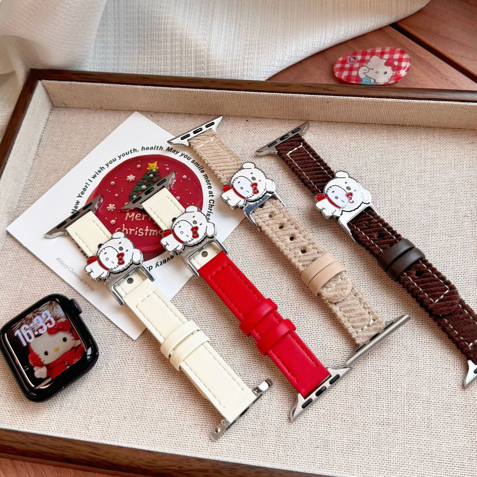 Suitable for Apple S10 Watch S11 Strap Applewatch9876Se Cute Scarf Doll Huawei Xiaomi