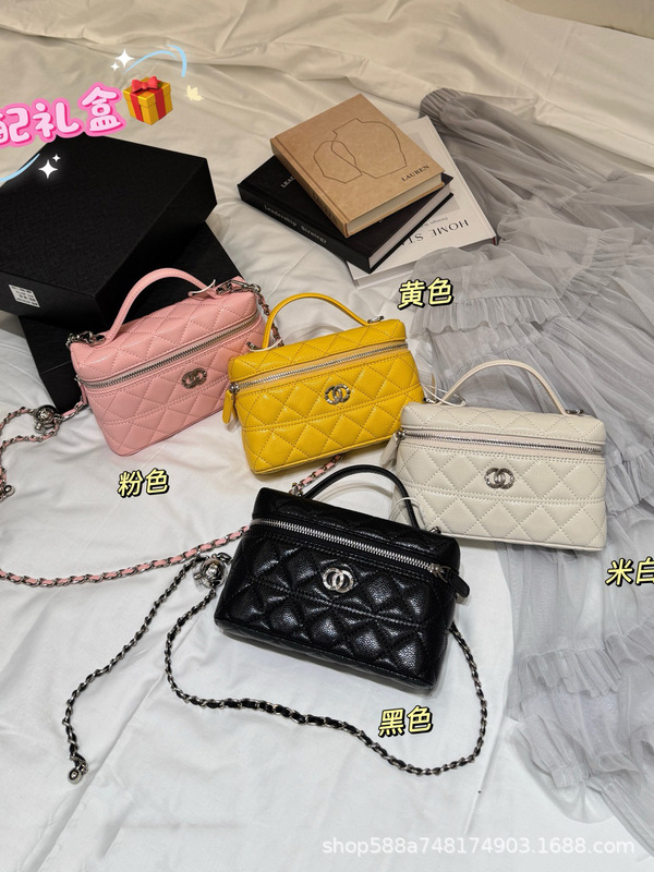 Xiaoxiangfeng キャビア本革菱形チェーンバッグレディースファッショナブルで絶妙なハンドバッグミニクロスボディバッグボックスバッグ|undefined