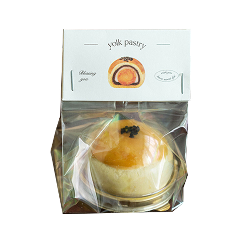 Red 2025 nueva bolsa de huevo tarjeta de encabezado del Festival del Medio Otoño caja de embalaje de pasteles de luna grandes galletas bolsas transparentes