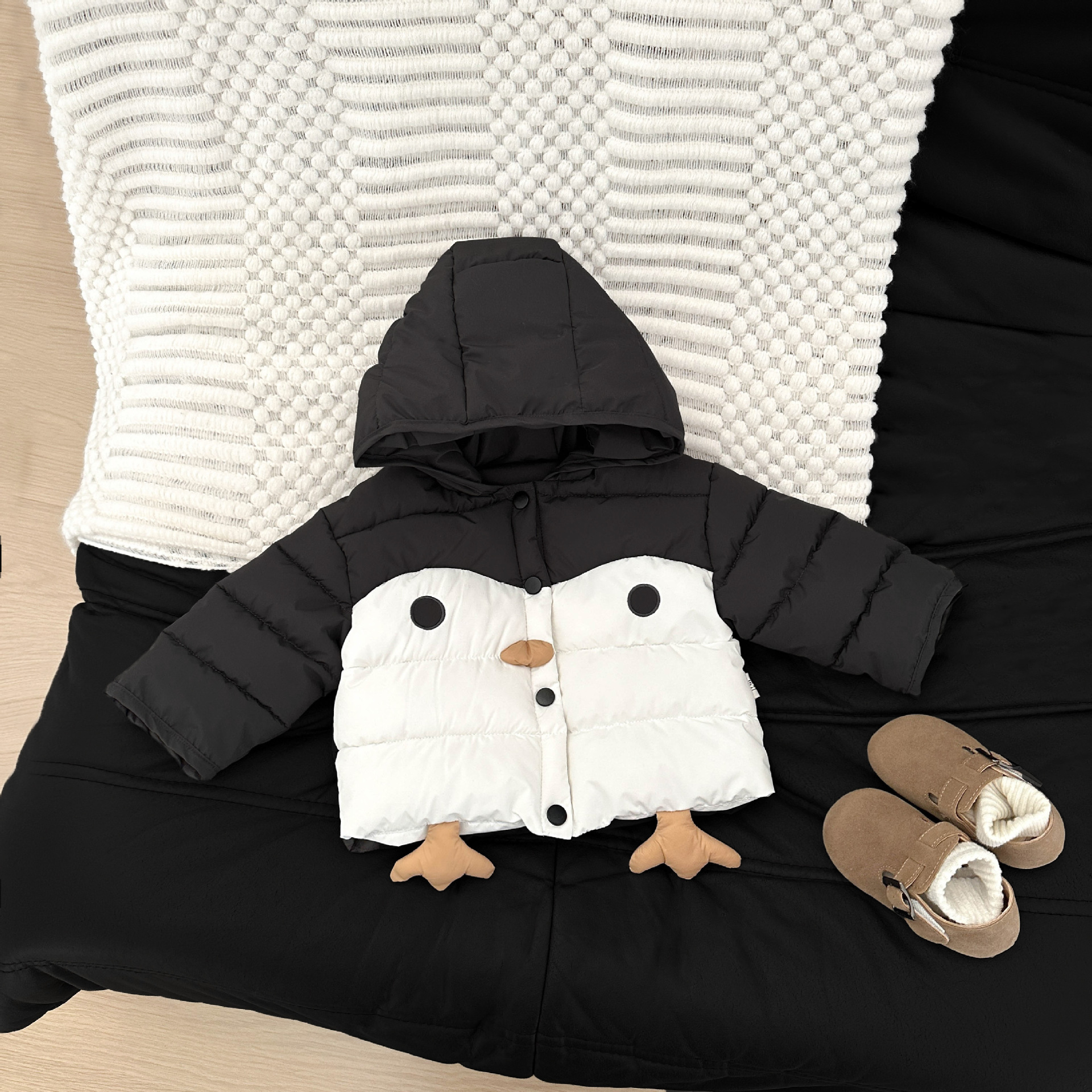 Super lindo bebé otoño invierno chaqueta de algodón nuevo lindo bebé dibujos animados engrosado chaqueta de algodón caliente para niños
