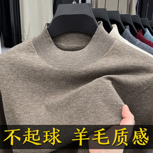 秋冬款男士毛衣纯色百搭打底衫高品质高档男装批发代发针织衫毛衣