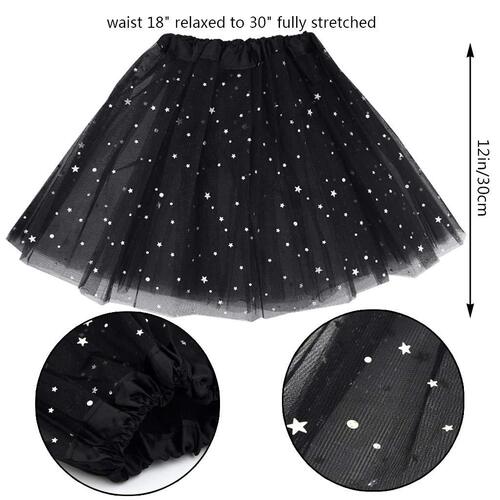New Halloween Black Cat Children's Net Tutu Half Body Skirt Headband Tie Eyepatch Set Performance Ballet Skirt