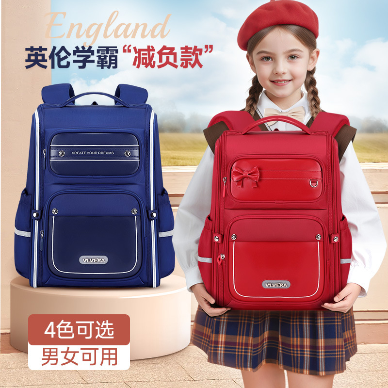 2025 nuevas mochilas escolares para estudiantes de primaria, grados 1-6, niños y niñas, protección ligera de la columna para niños, gran capacidad, transpirable, reducción de carga