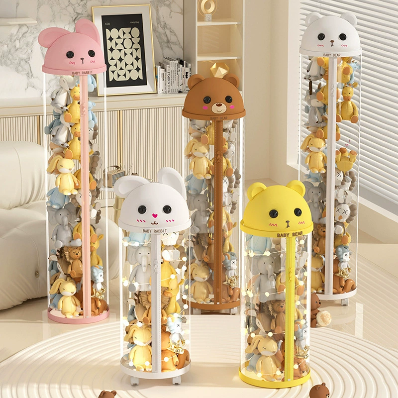 Милое ведро для хранения кукол на молнии с кроликом для дома, гостиной, красивое ведро для хранения кукол, милое ведро для хранения с героями мультфильмов