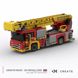 Конструктор MOC-86254: пожарная лестница Scania Лондон