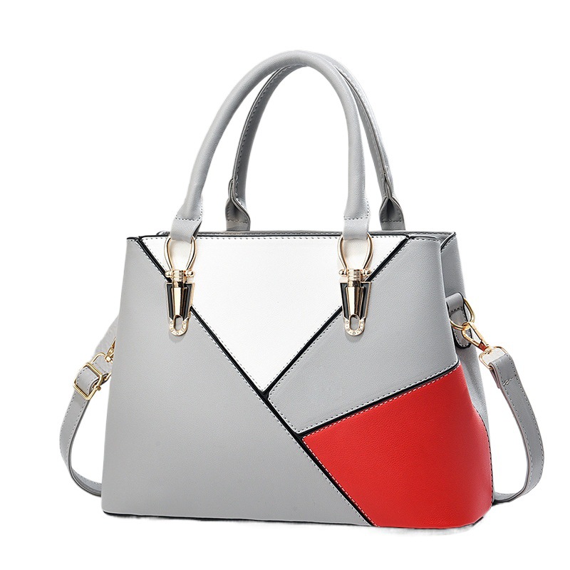 Bolso de Mujer de Gran Capacidad, Estilo Color Block, Nuevo Modelo 2025, Fabricante de Taizhou, Éxito de Ventas en Comercio Exterior Transfronterizo