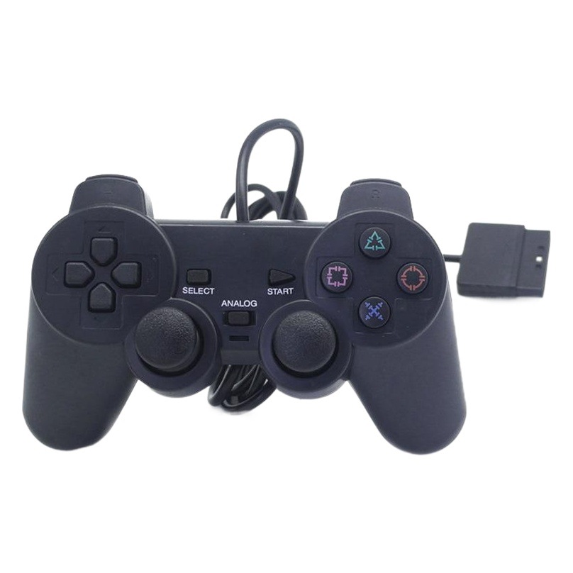 Los fabricantes suministran la manija del juego de PS2 PC con cable mango 208 vibración manejar accesorios de la máquina de juego al por mayor
