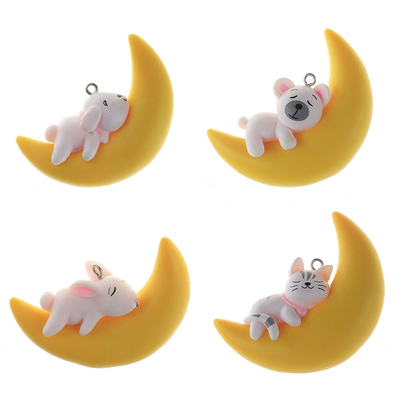 Аквариумные подвесной куклы маленькие аквариумы аквариум декорации милый мультфильм орнамент креативный ПВХ плавающая луна кошка собака