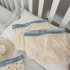 莫代爾平角內褲男士舒適透氣莫蘭迪rabbit中腰柔軟男士四角褲