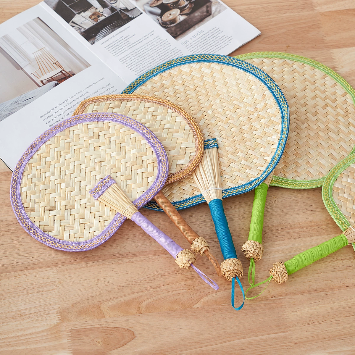Чистая ручная плетеная пшеничная стебель веер летняя домашняя детская китайская пшеничная солома веер портативный тканый банановый веер оптом