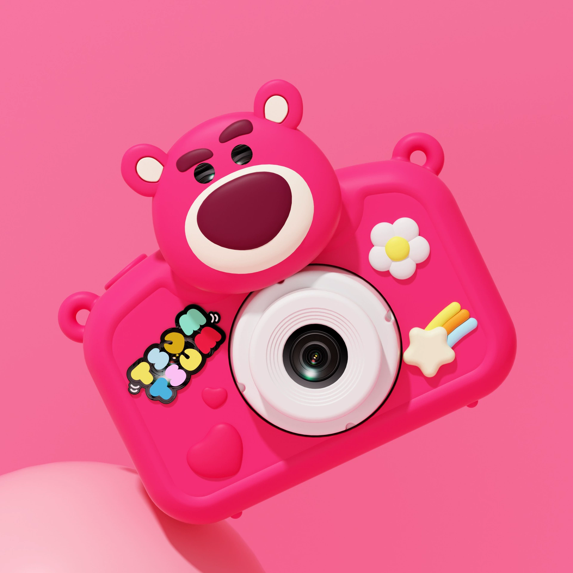 Клубника, мультяшный маленький фотоаппарат, забавная игрушка, подарок на день рождения