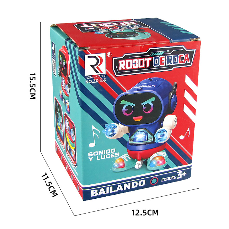 Robot de rock eléctrico transfronterizo música Luz automática para caminar swing robot de baile juguete para niños