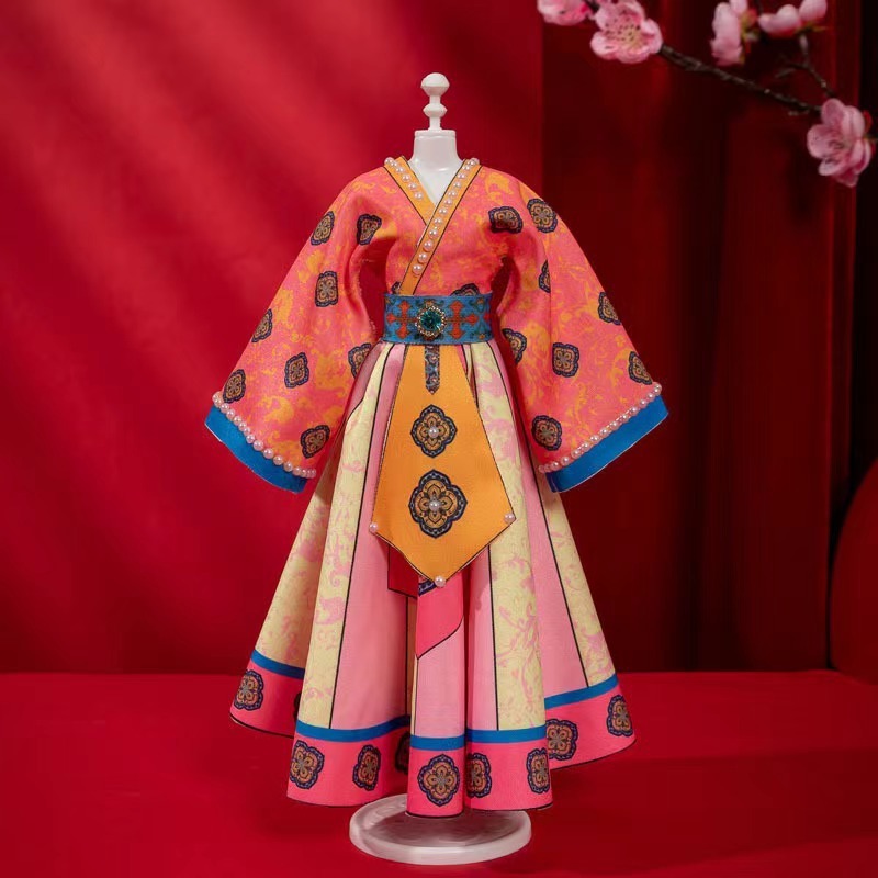 Wenpai 子供の手作り漢服人形素材パッケージままごと女の子のおもちゃドレスアップデザイン女の子の誕生日プレゼント|undefined