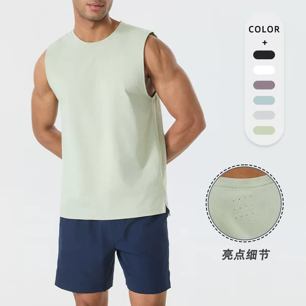 Cross-Border Men's Lightweight Quick-Drying Vest Basketball Sports Style Sweat-Wicking Breathable Comfortable Fitness Running Base Layer Loose Fit