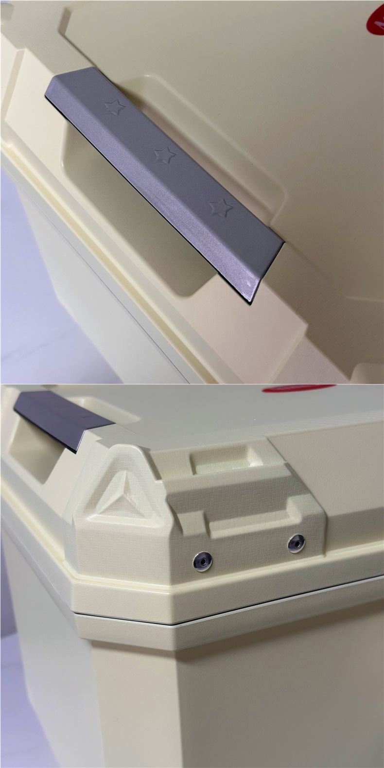 45L motorcycle tail box with a large capacity, suitable for electric scooters; a universal tail box storage container made of aluminum alloy