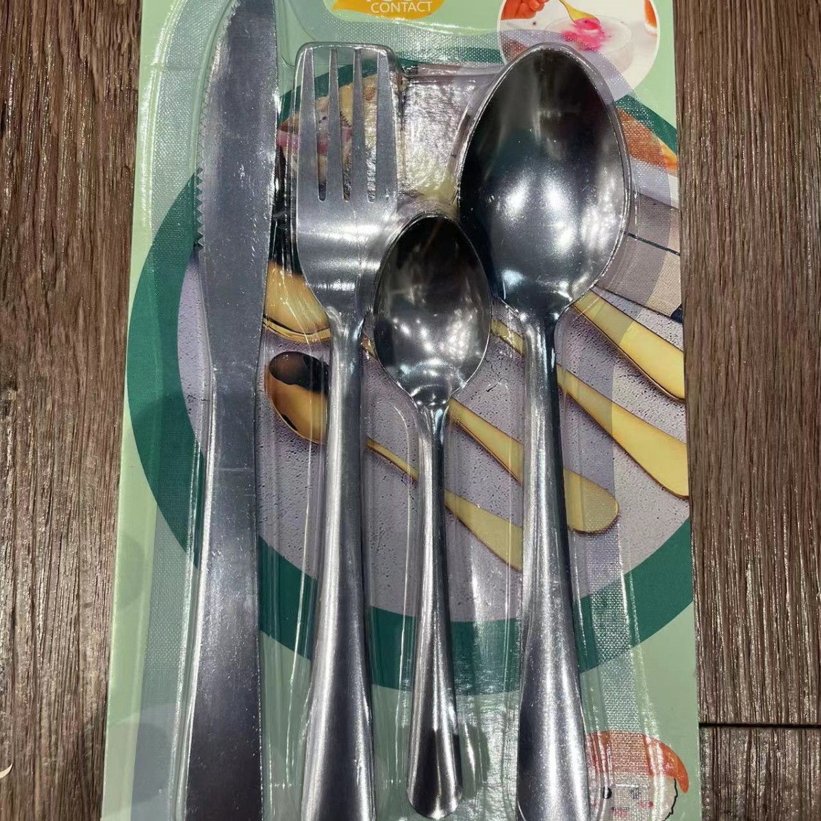410 cuchillo y tenedor de acero inoxidable set de cubiertos creativo estilo de marea nacional succión de tarjetas set cuchillo y tenedor de filete postre cuchara de té cuchara image 8