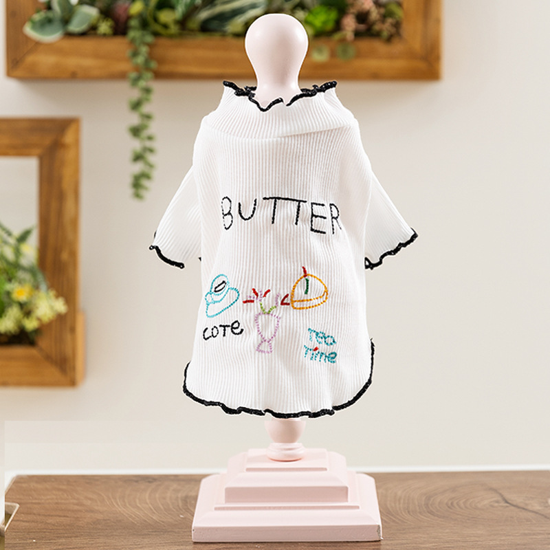 Primavera y verano perros dos pies ocio té de la tarde ropa doméstica perros pequeños y gatos aire acondicionado ropa de peluche ropa de mascotas