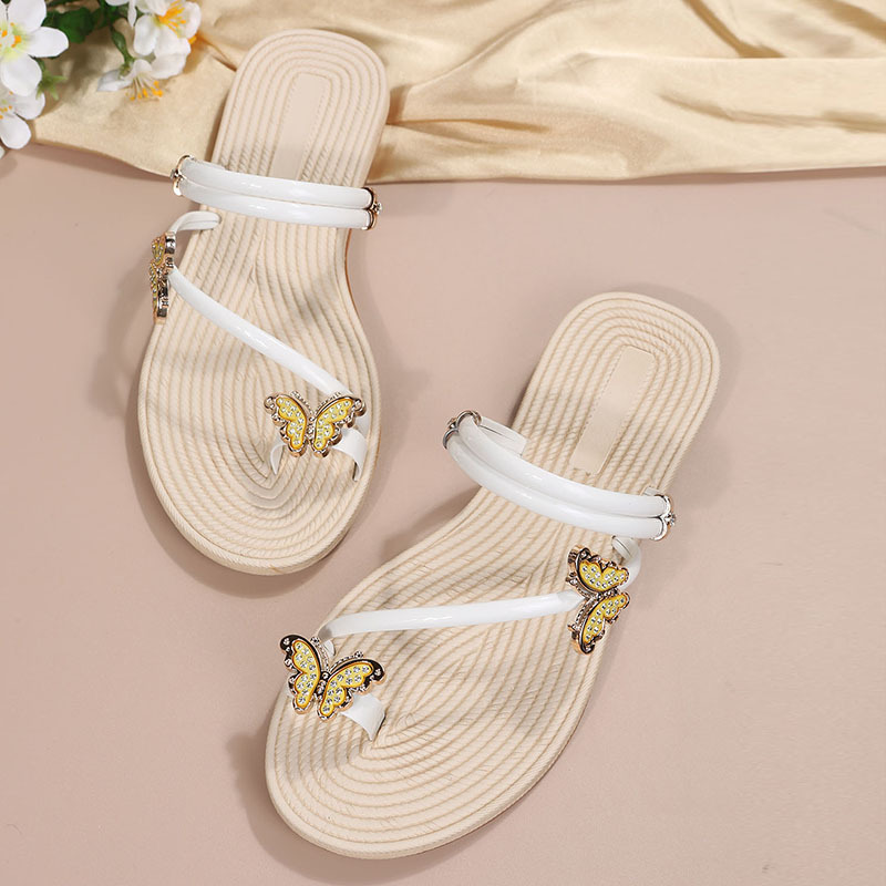 Women's Fashion Stripe Sequins Butterfly Slides Slippers display picture 5