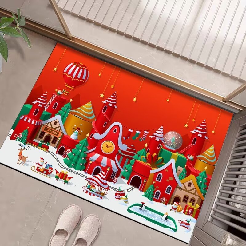 クロスボーダーChristmas carpet外国貿易クリスマスカーペット入戸ドアマット滑り止めクリスマスマット卸売り|undefined