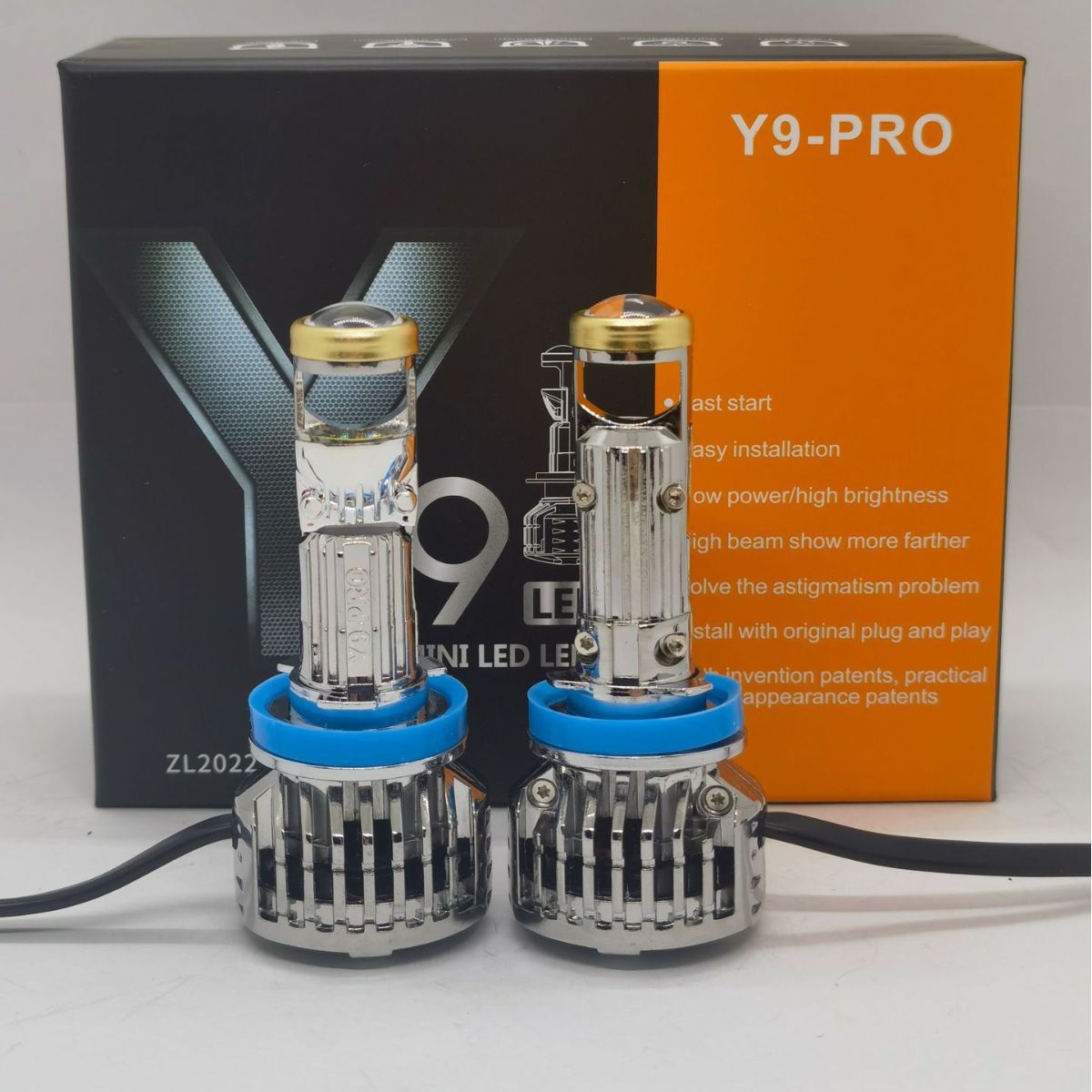 자동차 LED 헤드라이트 H4 작은 렌즈 Y8 Y6D Y3 Y4 T40 Y7D 자동차 오토바이 유니버설 12V-24V