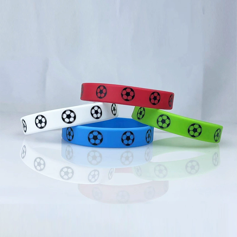 Football silicone commemorative bracelet