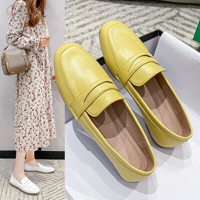 2021 Spring and summer Korean Edition Shallow mouth Single shoes leisure time Flat bottom comfortable A pedal Lazy shoes Doug shoes wholesale