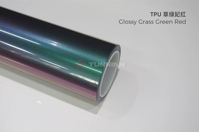 color change solar eclipse white to | Auto Color Change Film - tpu-grass-green-and-royal-red-glossy-finish-15215m