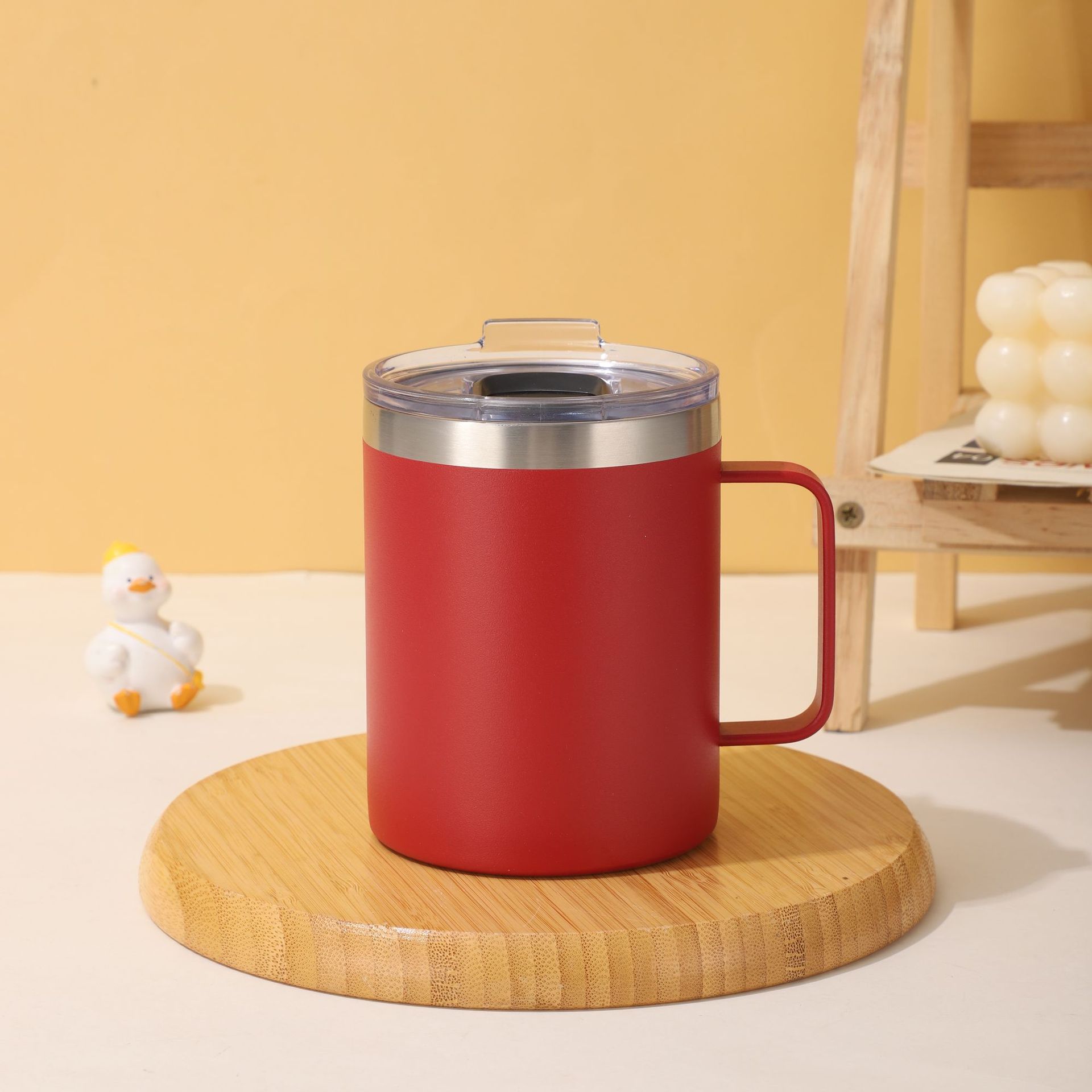 Oficina antigua taza de té 304 taza de vacío de acero inoxidable hogar portátil simple taza de agua taza de té fábrica al por mayor