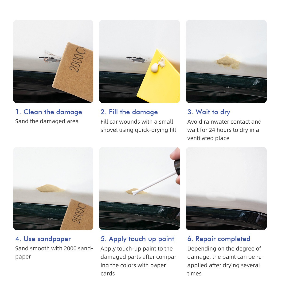 Car Paint Pen Touch-Up Pen Car Scratch Repair Paste Quick Paint Repair Tool