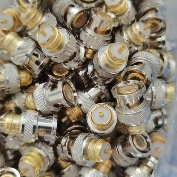 BNC公头BNC铜管插座监控头视频头BNC射频转接器 BNC连接器接插件