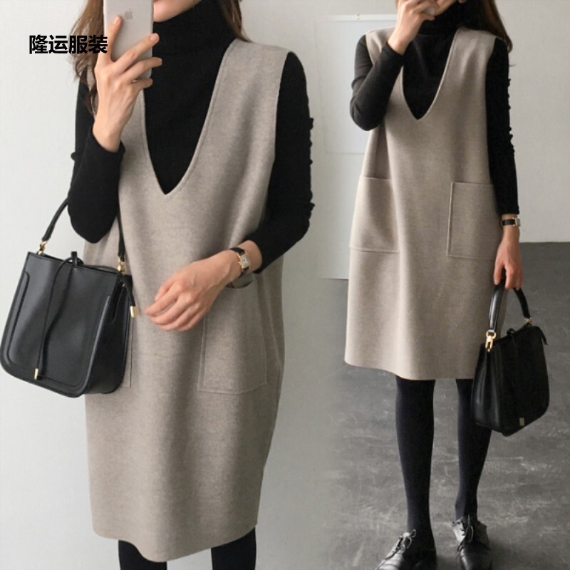 Western-Style Maternity Wear, Spring & Fall Winter Clothing Set, Fashionable Tops for Going Out, Two-Piece Set, Autumn Woolen Dress for Women Western-Style Maternity Wear, Spring & Fall Winter Clothing Set, Fashionable Tops for Going Out, Two-Piece Set, Autumn Woolen Dress for Women