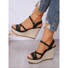 Y 45169 Hemp rope wedge sandals �����¸���Ь�羳����ͨ��