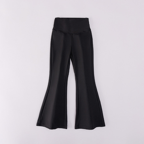 Girls' Han Style Shark High-Waisted Tapered Thigh-Hugging Leggings Children's Yoga Pants Spring and Autumn Outwear Children's Bell Bottom Pants