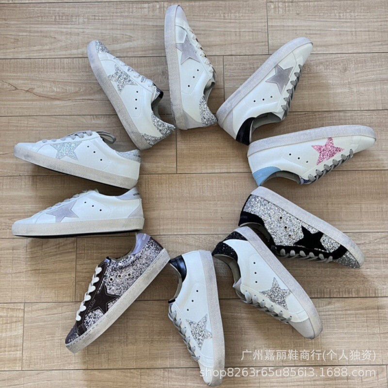 脏脏小白鞋新款韩版真皮做旧星星内增高情侣平底休闲小脏全套包装|undefined