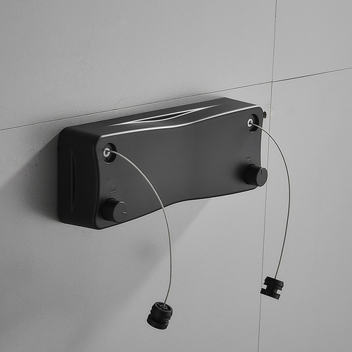 Invisible telescopic drying rope without drilling, bathroom balcony double-line hanging rope, indoor household retractable drying rope