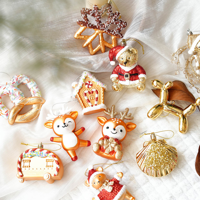 クリスマス装飾バルーン犬ペンダントクリスマスツリー装飾スノーフレークハウスペンダント装身具ガーランドアクセサリー|undefined