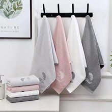 厂家批发艾草竹纤维抗菌洗脸巾32股纯棉毛巾家用柔软吸水速干毛巾