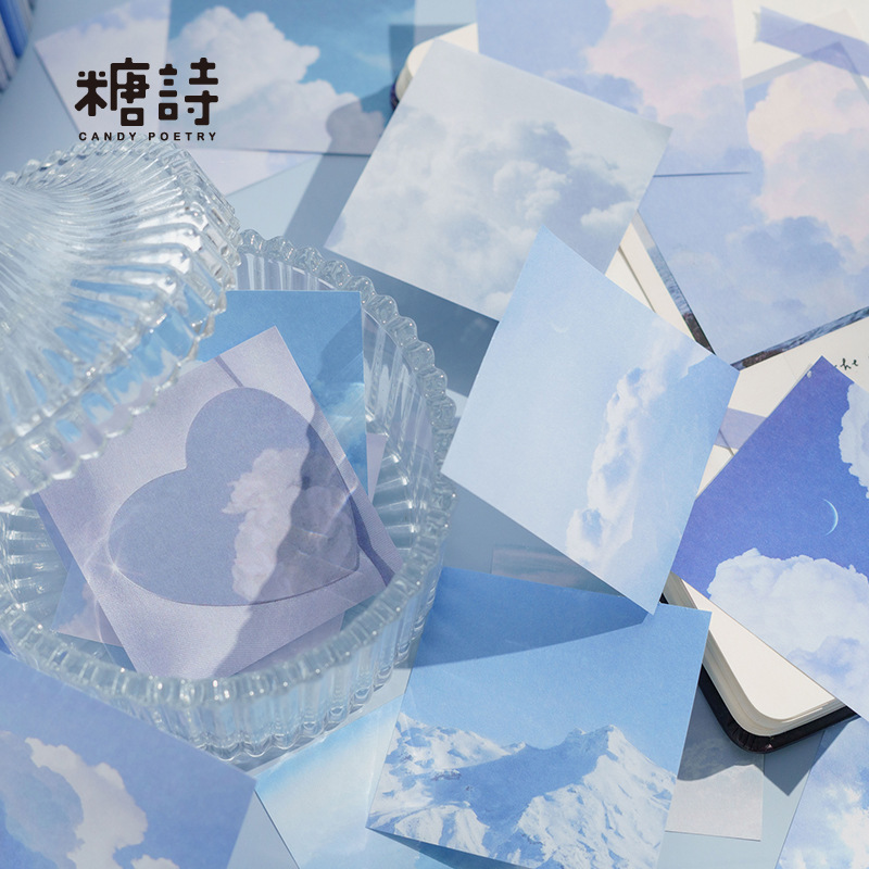 Azúcar poesía libro de notas serie romántica INS fresco diario desgarrable mensaje material decorativo papel base