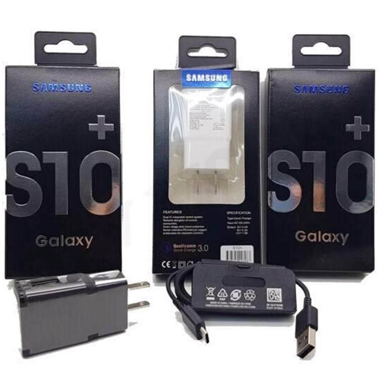 Wholesale for Samsung s10 original charger S8/s9 European and American fast charger EP-TA200 set