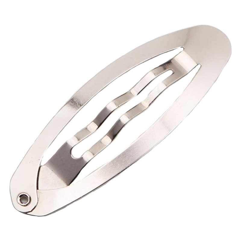 5678cm Guangzhou quality Oval three wave drop clip BB clip can be wrapped around fabric webbing le color children's hair clip