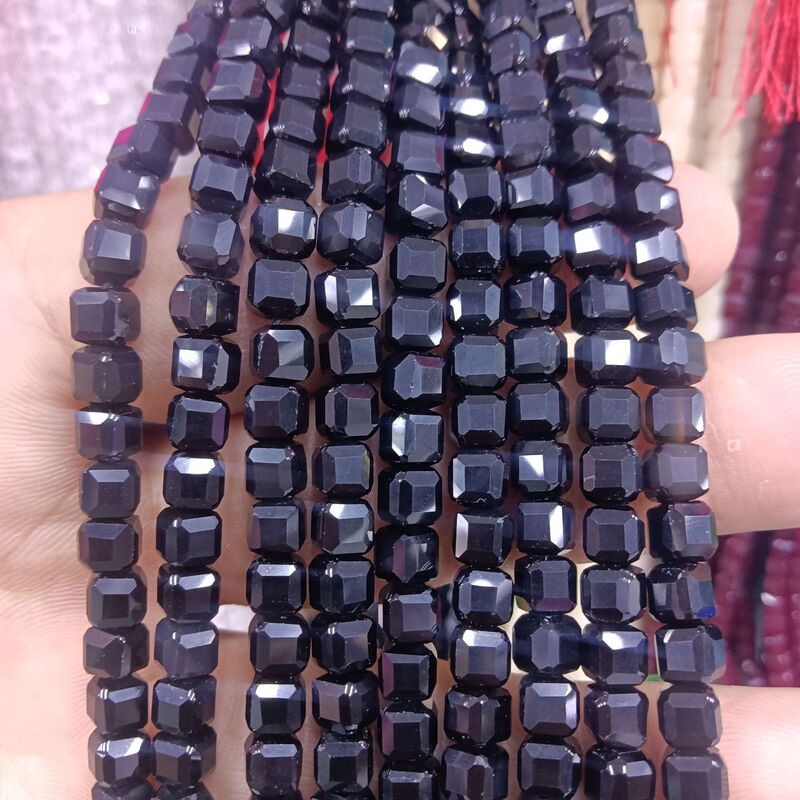 6 ミリメートル正方形角砂糖キューブビーズ天然石クリスタル瑪瑙 DIY ジュエリー手作りアクセサリー衣類アクセサリー|undefined